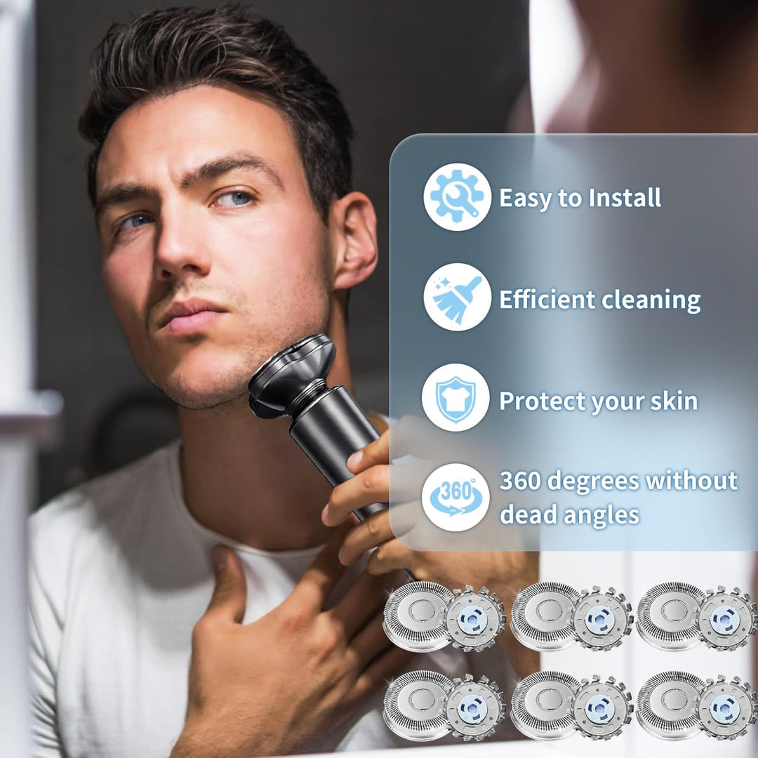 6 Stück SH71 Ersatzscherköpfe kompatibel mit Philips, für Shaver Serie 7000 (S7XXX) und eckige Serie