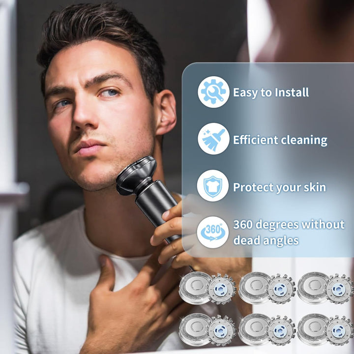 6 Stück SH71 Ersatzscherköpfe kompatibel mit Philips, für Shaver Serie 7000 (S7XXX) und eckige Serie