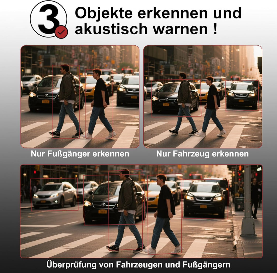 WLAN Funk Rückfahrkamera im Kennzeichenhalter für Smartphone | HD Rückfahrsystem mit App-Steuerung f