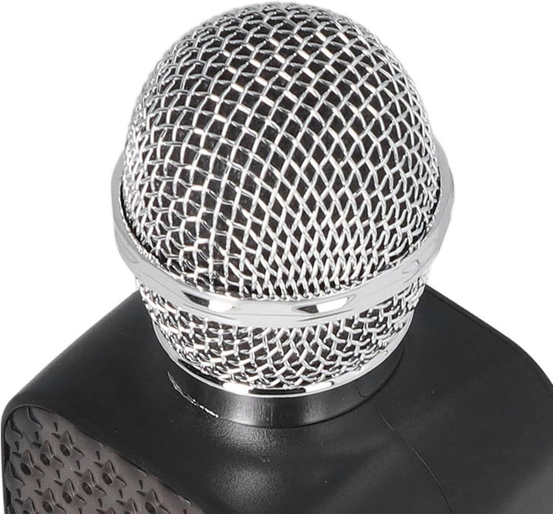 Karaoke Mikrofonmaschine, Bluetooth Lautsprecher Karaoke Mikrofon für Erwachsene für Zuhause (Schwar