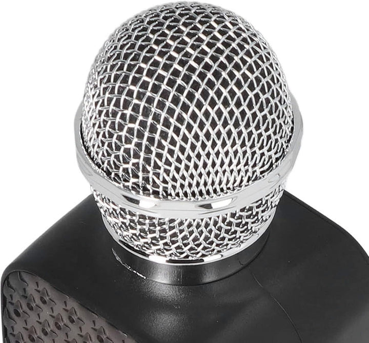 Karaoke Mikrofonmaschine, Bluetooth Lautsprecher Karaoke Mikrofon für Erwachsene für Zuhause (Schwar