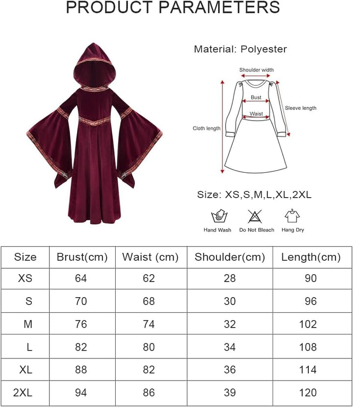 Feynman Damen Mittelalter Kostüm mittelalterlichen Renaissance Adels Palast Prinzessin Kleid Hallowe