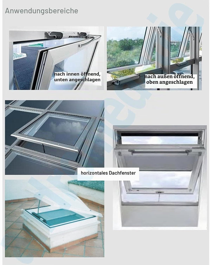 Liwin Elektrischer Fensteröffner mit Kettenantrieb Farbe schwarz. Colo.Noir, Colo.Noir -