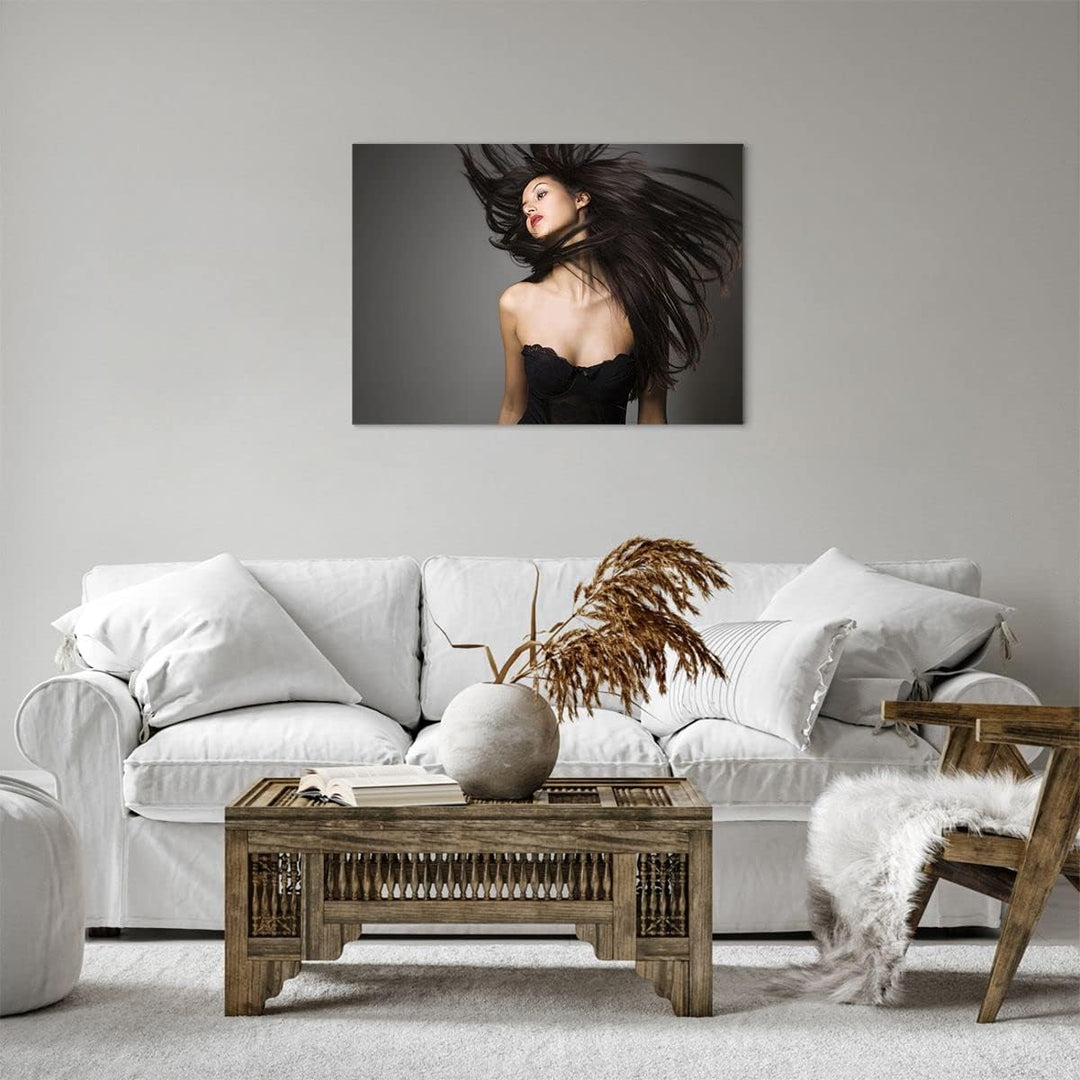 Bilder auf Leinwand Schönheit Mode Modell posieren Leinwandbild 70x50cm Wandbilder Dekoration Wohnzi