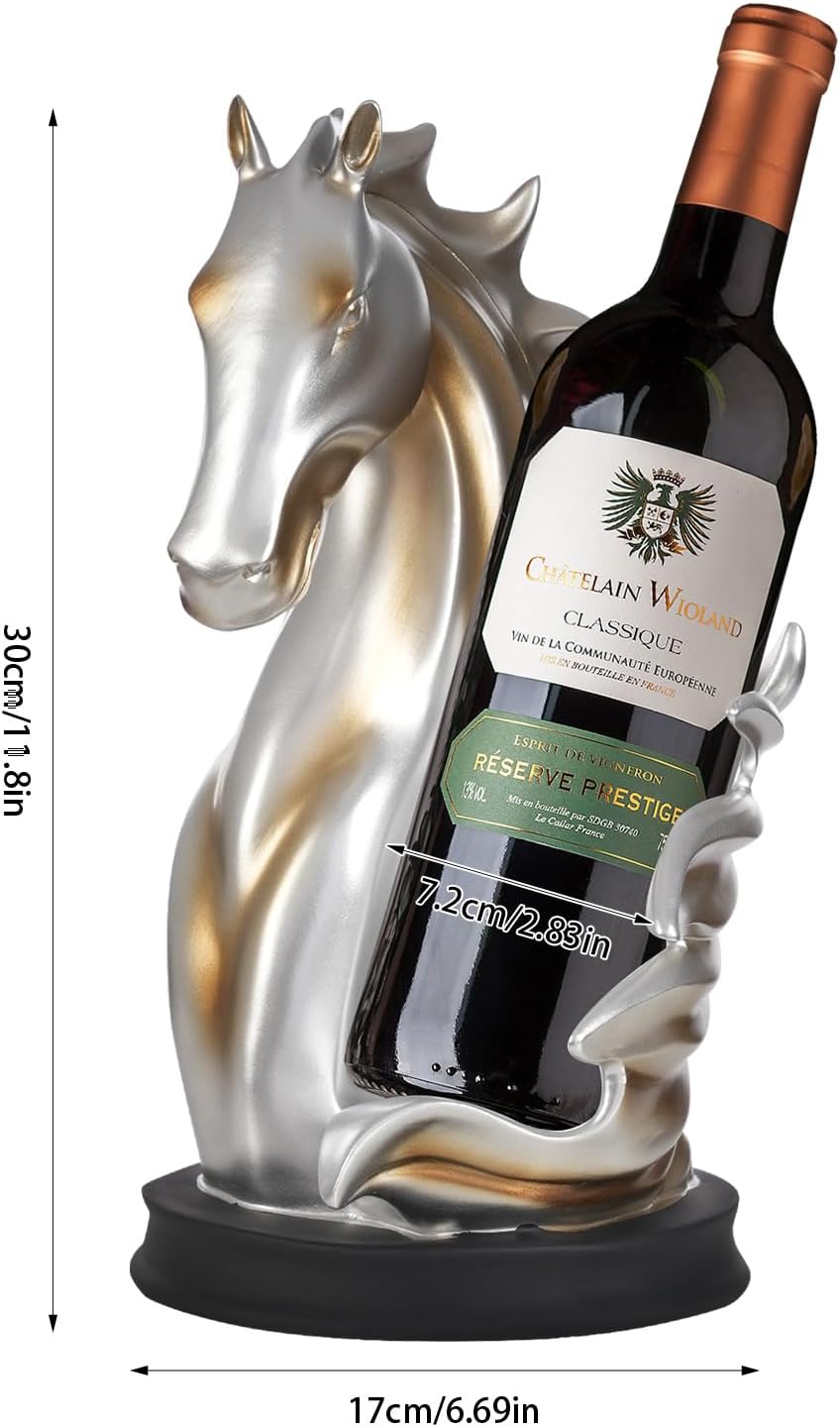 Weinflaschenhalter Weinregale Tischplatte Pferdestatue als Zuhause Küche Weinkeller Dekorative Aufbe