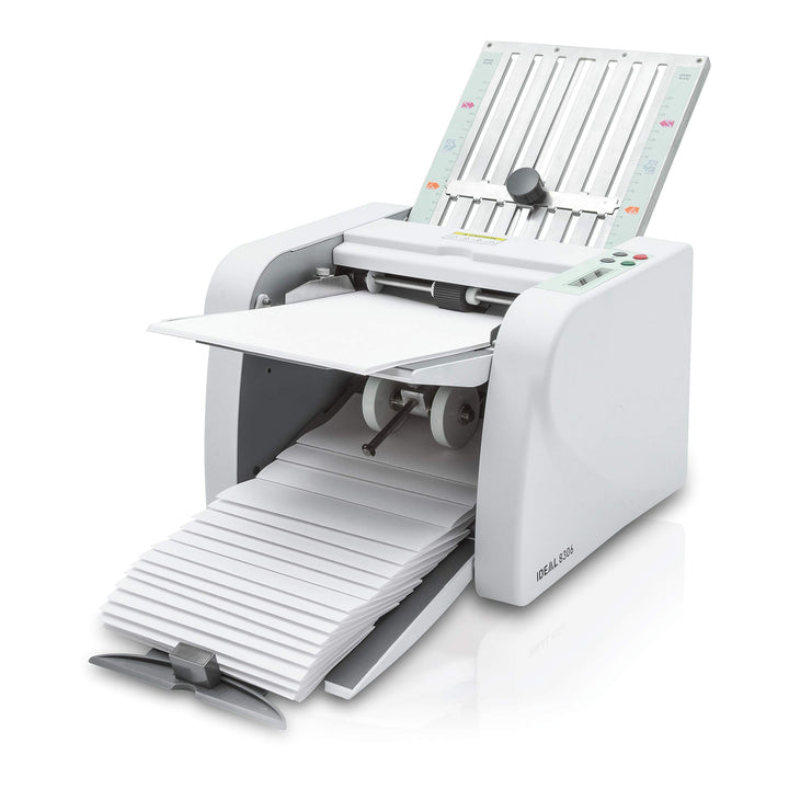 IDEAL Professionelle Falzmaschine 8306 mit Vier Falzarten, 60 bis 115 g/m² Papier, 115 Blatt/Minute,