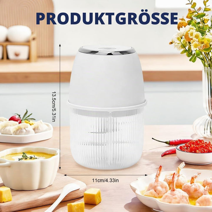 Tragbarer Mini-Zerkleinerer,Mixer Küche, Gemüsezerkleinerer Zwiebelschneider mit USB-Anschluss, Univ