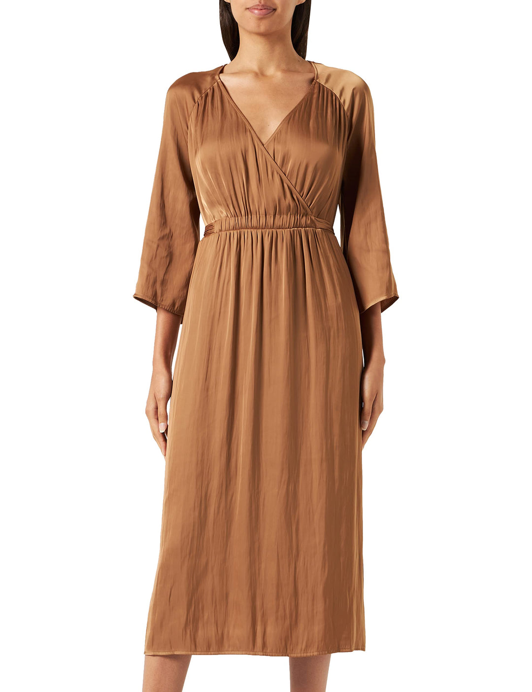 s.Oliver BLACK LABEL Damen Kleid lang, Brown