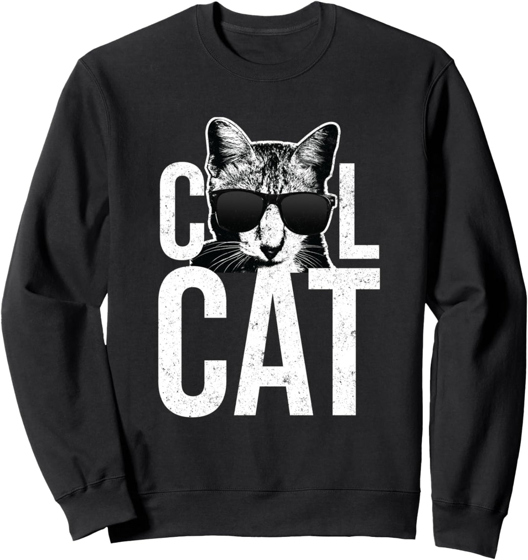 Lustige coole Katze Sweatshirt