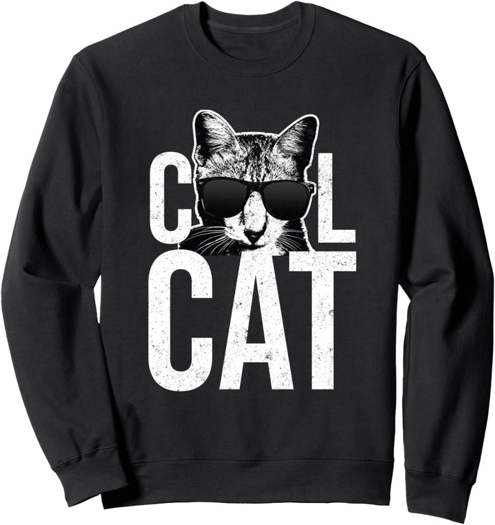 Lustige coole Katze Sweatshirt