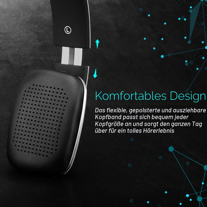 August EP636 - Bluetooth v4.1 NFC Kopfhörer - kabellose Bluetooth Stereo Kopfhörer mit Freisprechfun