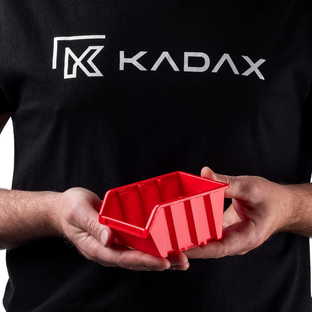KADAX Werkstatt-Stapelkiste, Stapelbox aus PP Kunststoff, Sichtlagerbox in verschiedenen Grössen, La