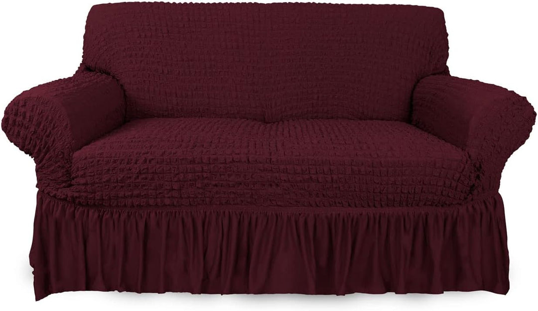 BIANCHERIAWEB Voila Sofaüberwurf aus Canvas, 2-Sitzer Bordeaux, Bordeaux