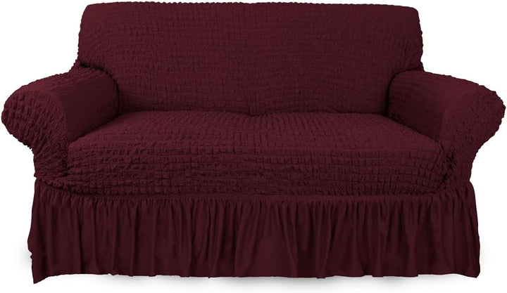 BIANCHERIAWEB Voila Sofaüberwurf aus Canvas, 2-Sitzer Bordeaux, Bordeaux