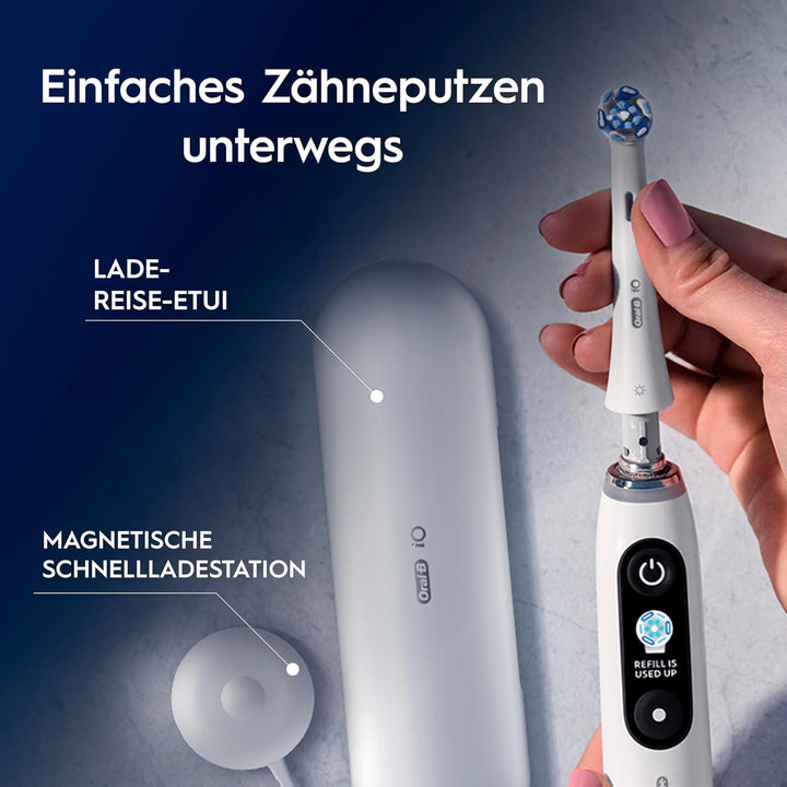 Oral-B iO Series 9 Elektrische Zahnbürste/Electric Toothbrush, 2 Aufsteckbürsten, 7 Putzmodi, Zahnpf