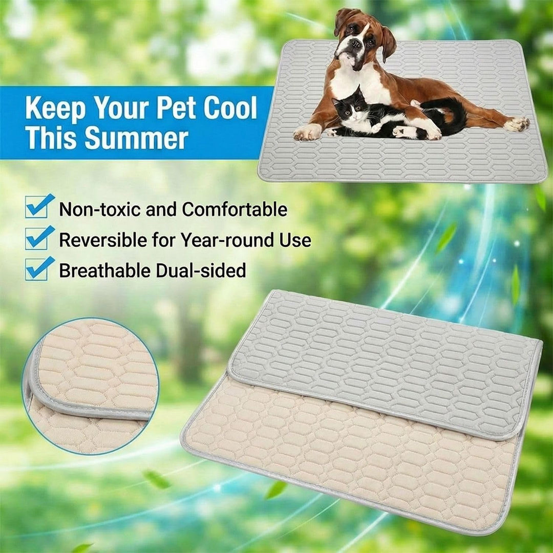Kühlmatte für Katzen &amp; Hunde, SelbstKühlende Hundematte &amp; Kühlkissen Waschbar für Zuhause, Auto &amp; Re