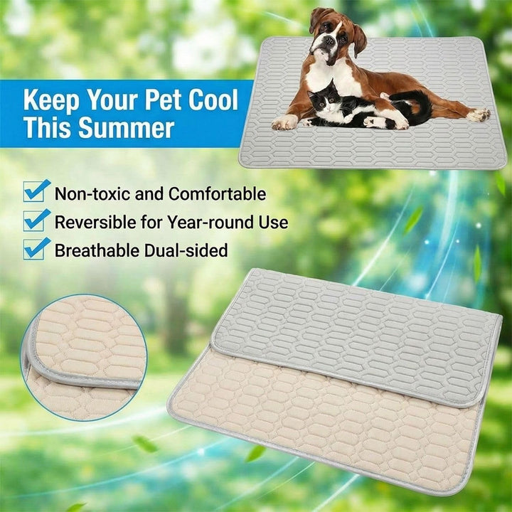 Kühlmatte für Katzen &amp; Hunde, SelbstKühlende Hundematte &amp; Kühlkissen Waschbar für Zuhause, Auto &amp; Re
