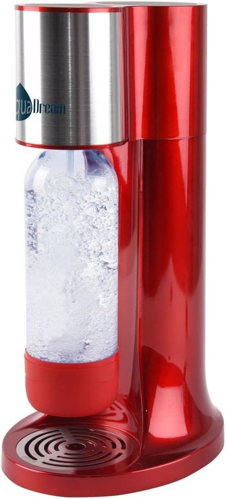 Wassersprudler Sprudler zum Aufsprudeln von Wasser Kohlensäure für Wasser Siphonflasche rot AquaDrea