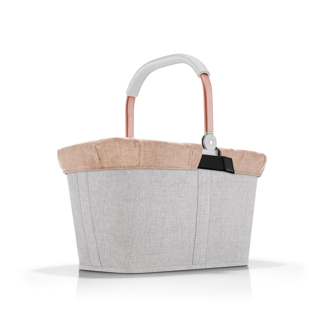 Reisenthel Set carrybag frame twist sky rose mit Cover twist coffee Stabiler Einkaufskorb mit prakti