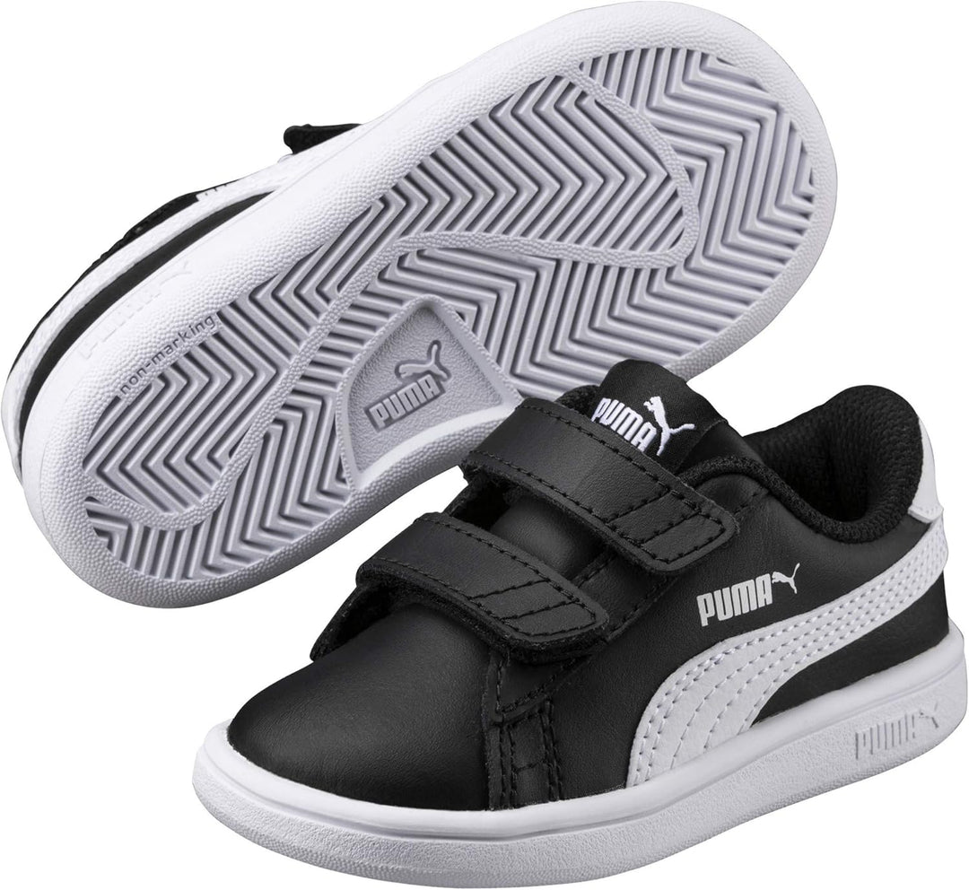 PUMA Unisex Baby Smash V2 L V Inf Sneaker 20 EU Puma Black Puma White, 20 EU Puma Black Puma White