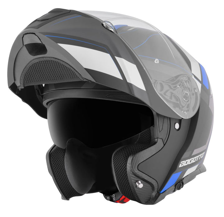 Bogotto FF403 Murata Klapphelm XS (53/54) blau/schwarz, XS (53/54) blau/schwarz