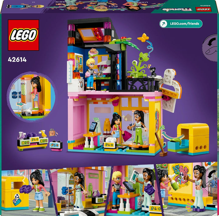 LEGO Friends Vintage-Modegeschäft, Bausatz für Kinder mit Spielzeug-Laden, Figuren und Katze, Modell