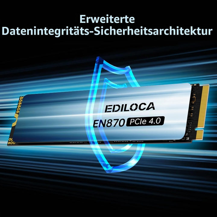 Ediloca EN870 Interne SSD 4 TB PCIe Gen4, NVMe M.2 2280, bis zu 7450 MB/s, 3D NAND TLC, Internes Sol