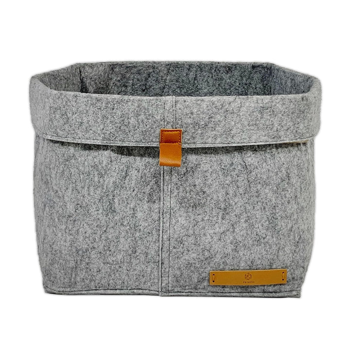 FRIHET® Filz Aufbewahrungskorb für KALLAX Regal | Ordnungsbox in Grau | Filztasche Organizer | 1 Stü