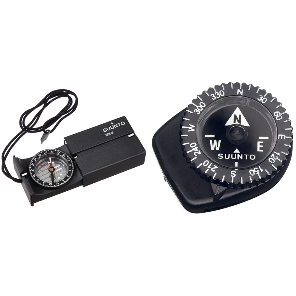 Suunto Kompass MB-6 Nördliche Ausrichtung Bundle mit Kompass Clipper L/B, Nördliche Ausrichtung Bund