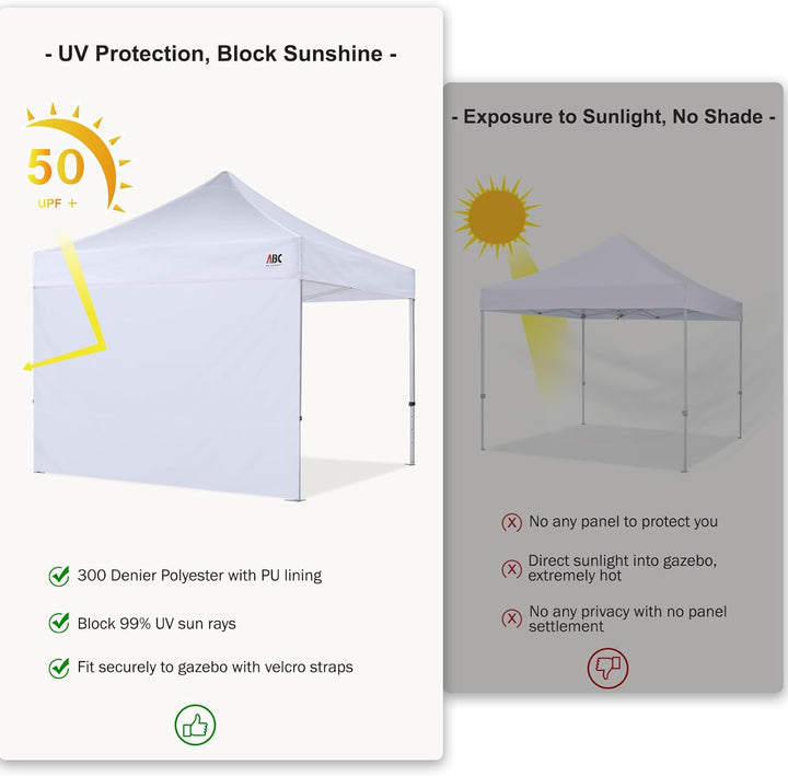 ABCCANOPY Nur Seitenwand Gelb 10X10, Gelb 10X10