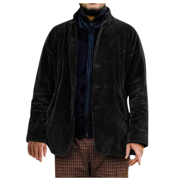 Cordjacke Herren Cord Jacke Revers Strickjacke Winter Übergangsjacke Langarm Warme Winterjacke Casua