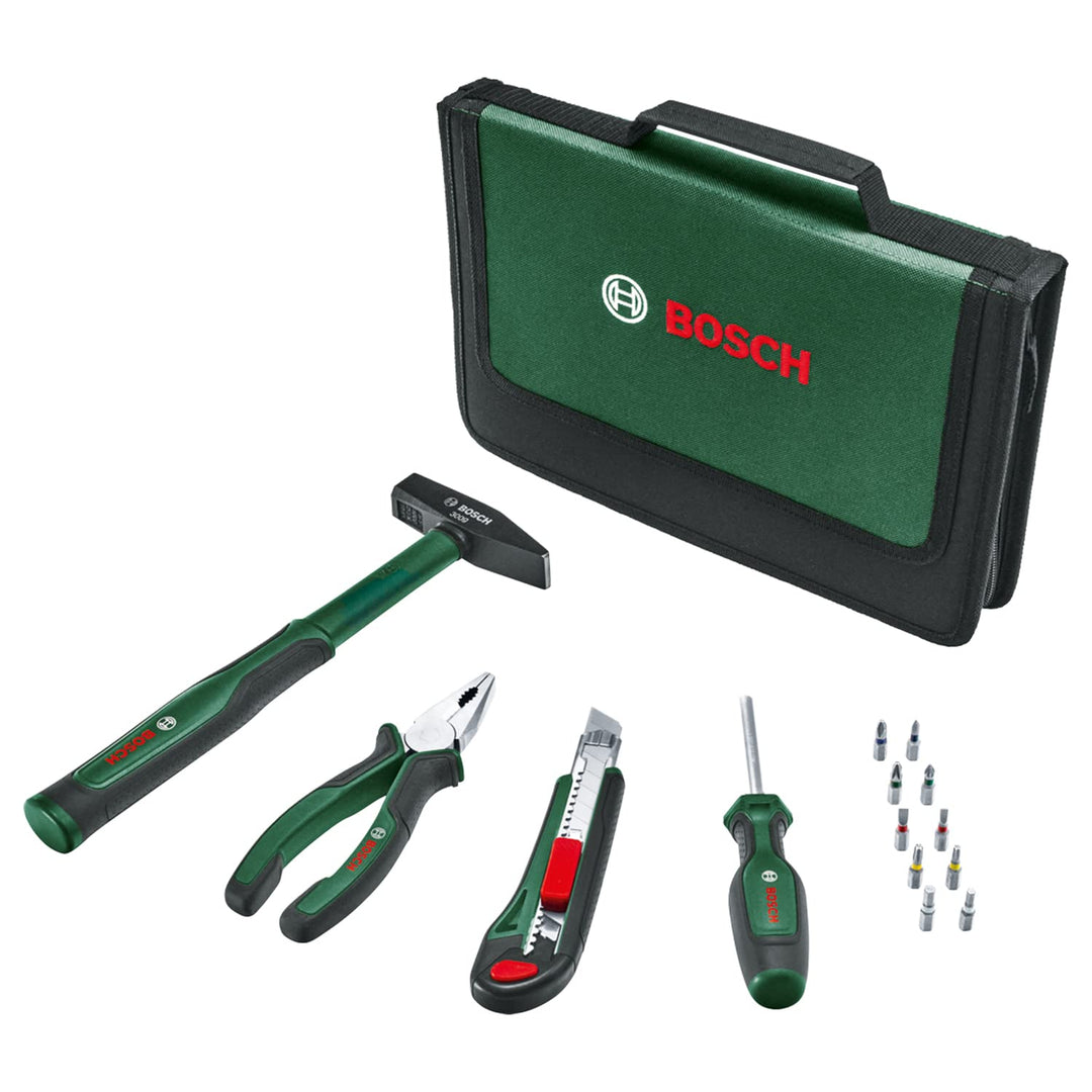 Bosch Easy Starter Handwerkzeug-Set, 14-teilig (Einstiegs-Werkzeug-Set für allgemeine Haushalts- und
