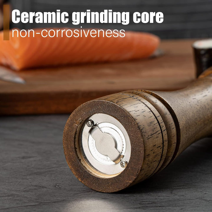 Pfeffermühle 5-In-1 Gewürzgläser Set, Mini Gewürzstreuer Gewürzmühle Salzmühlen Pfeffermühlen Set, S