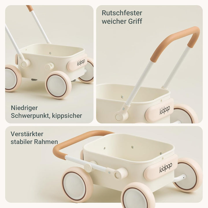 Kidpop PULA 2-in-1 Baby Lauflernwagen, Indoor und Outdoor Baby Spielzeug, Multifunktionale Lauflernh