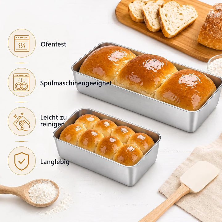 Generisch 2er-Set Brotbackform Kastenform Brot/Kuchen/Toast Backform,Unbeschichtet; Für Den Einsatz