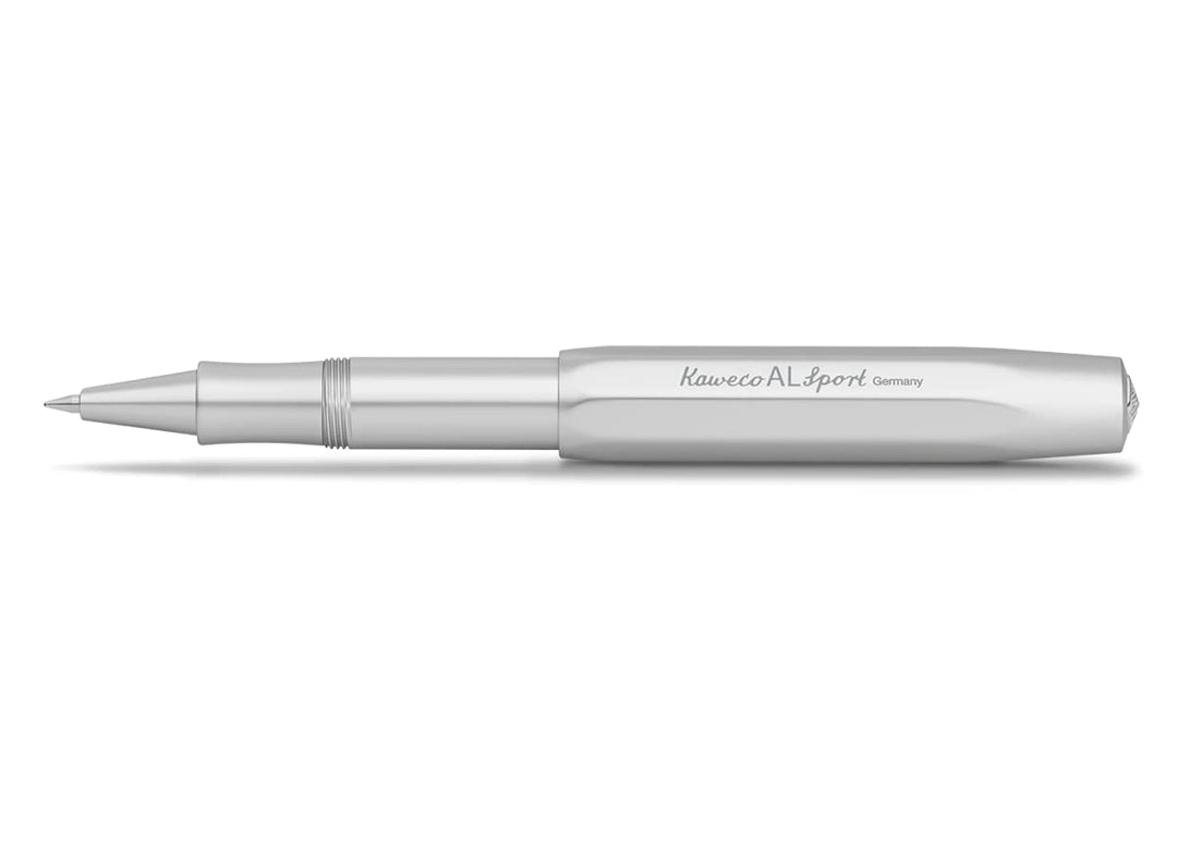 Kaweco AL Sport Silber Gel- / Kugelschreiber inklusive 0,7 mm Rollerball Tintenroller Mine für Links