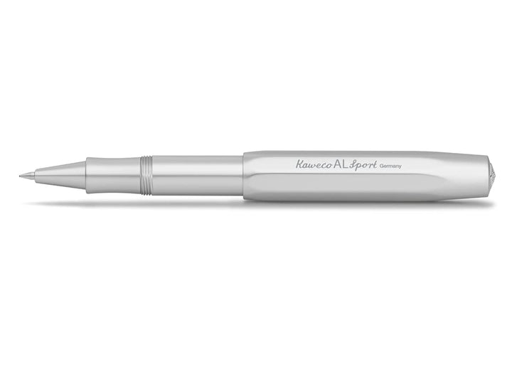 Kaweco AL Sport Silber Gel- / Kugelschreiber inklusive 0,7 mm Rollerball Tintenroller Mine für Links