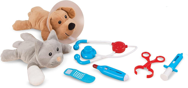 Melissa and Doug Tierarzt Spielzeug Kinder | Pet Doctor Tierarzt Spielset | Kuscheltier Zubehör | Ro