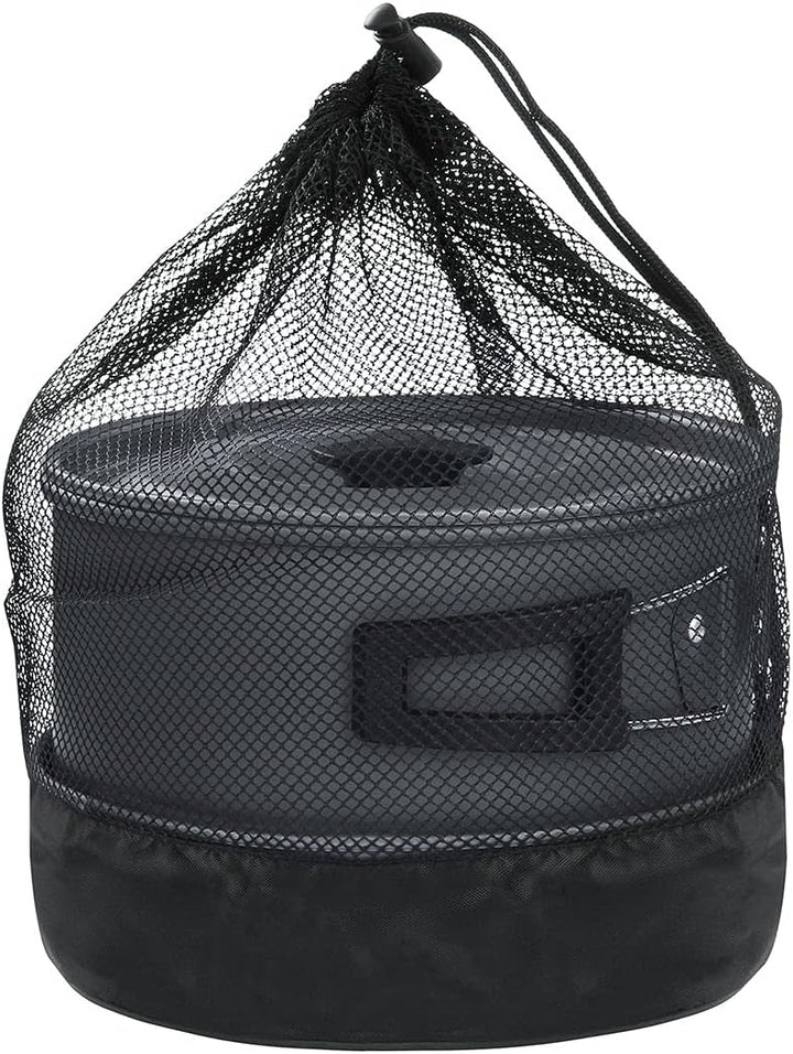 yourGEAR Ranger V Topf Pfannen Set für 4-5 Mann 7 TLG. Camping Kochset Kochgeschirr im Netzbeutel