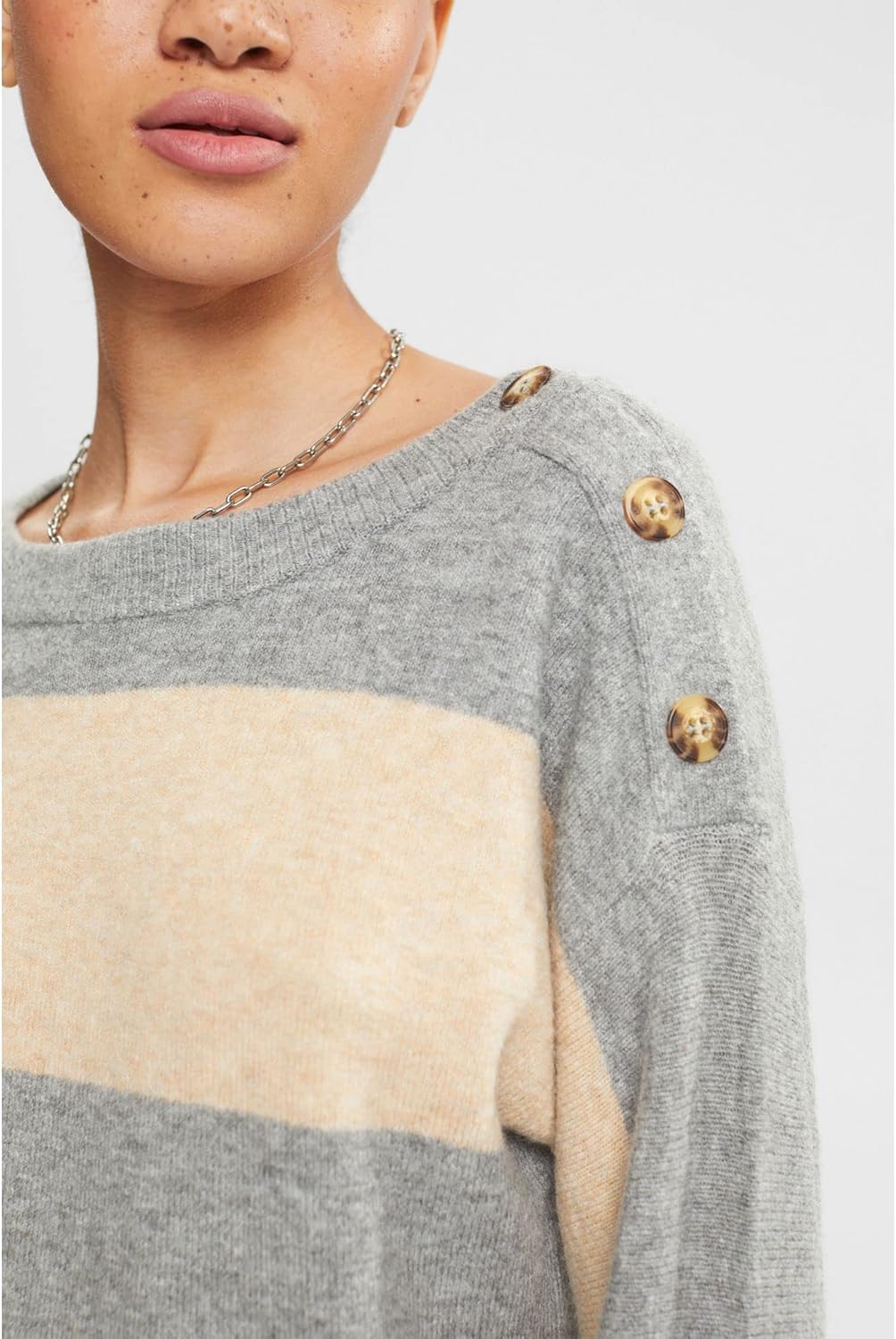 ESPRIT Damen Pullover, 037/Medium Grey 3