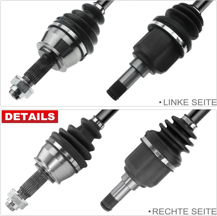 Frankberg 2x Antriebswelle Vorderachse Kompatibel mit 500 312 0.9L-1.4L 2008-2021 500 C 312 0.9L-1.4