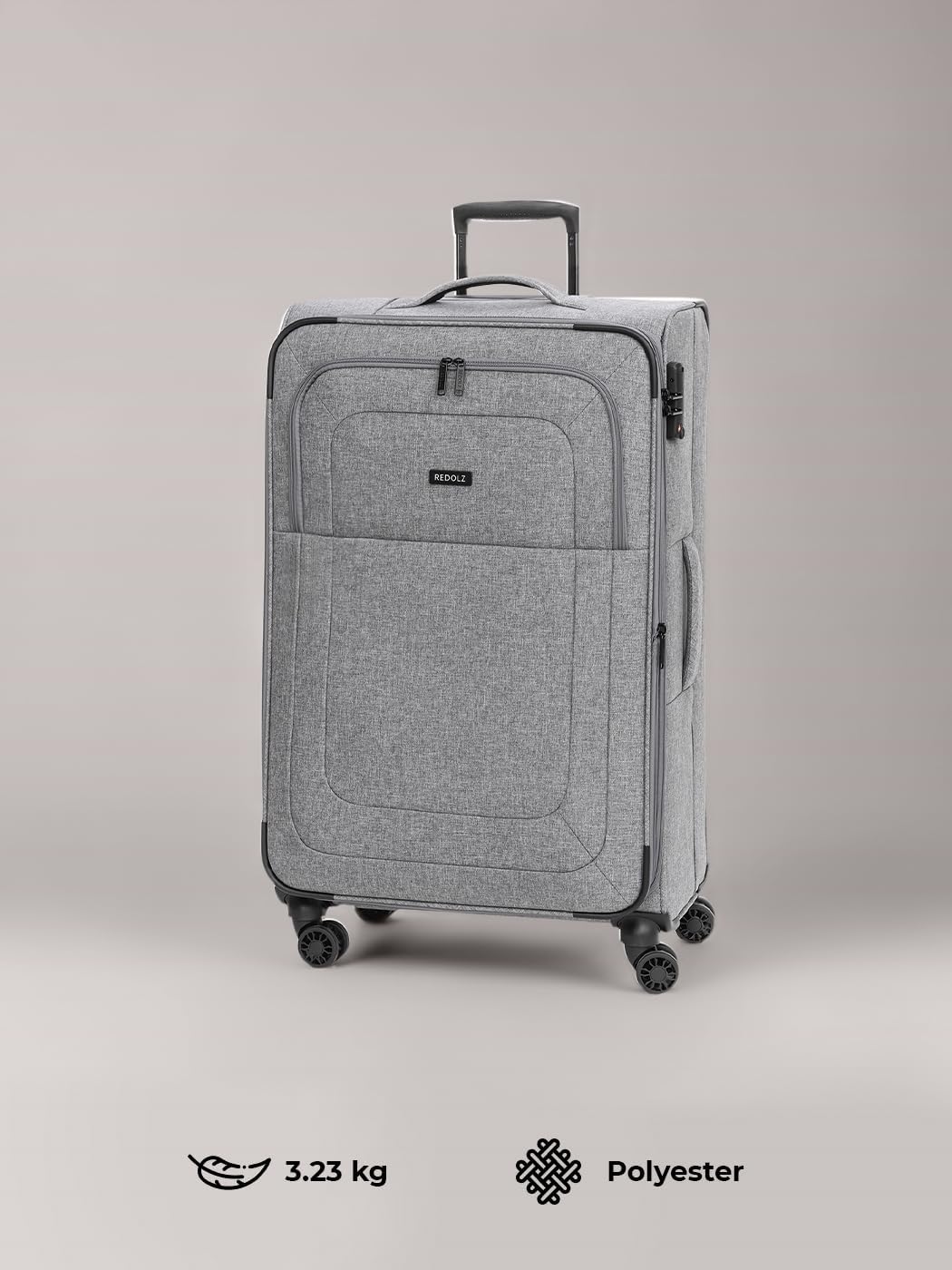 REDOLZ grosser Weichschalen Koffer für Damen & Herren | Leichter Trolley 77 cm mit 4 Doppelrollen &