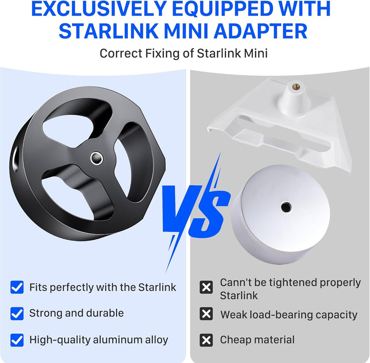 Starlink Mini Stativhalterung 2024, 130 Zentimeter einstellbarer, kompatibel mit Starlink Mini, perf