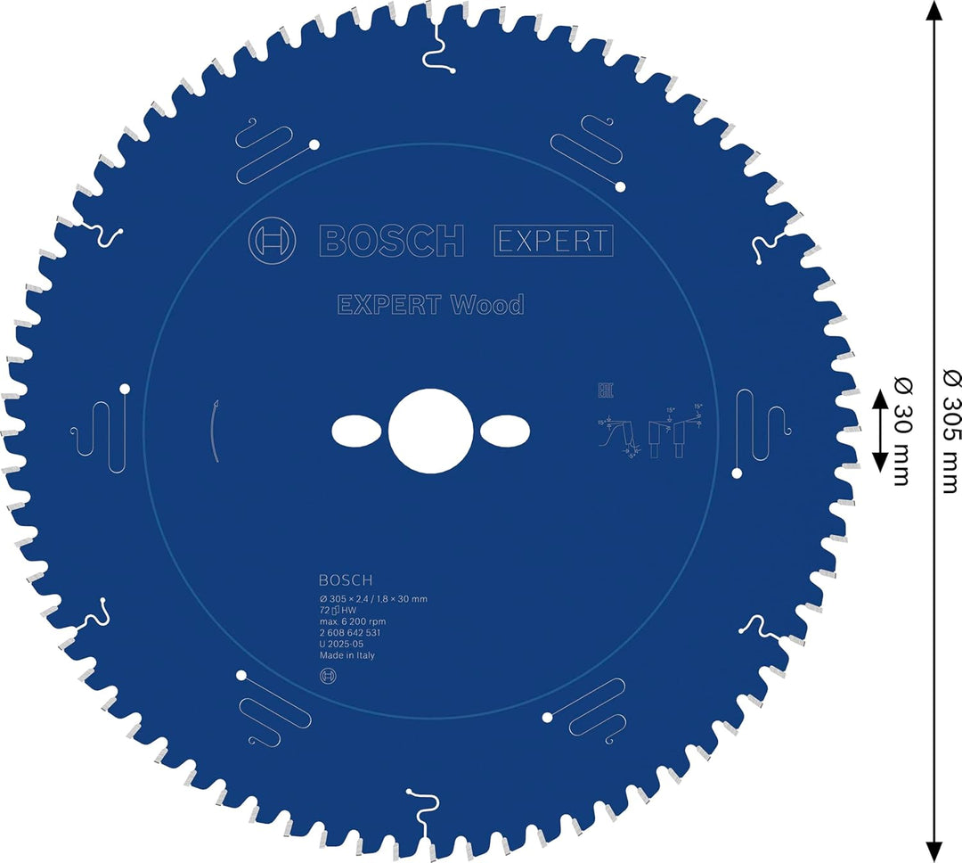 Bosch Accessories Bosch Professional 1x Kreissägeblatt Expert for Wood (Holz, Sägeblatt Ø 305 x 30 x