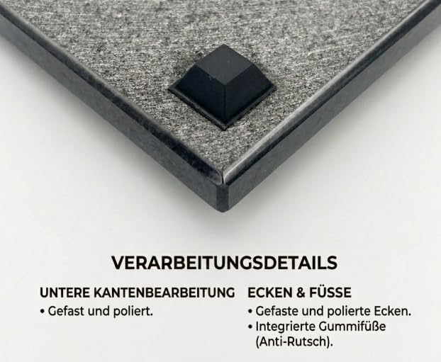 Granit Schneidebrett Servierbrett und Herdabdeckplatte Made in Germany edle Unterlegplatte aus massi