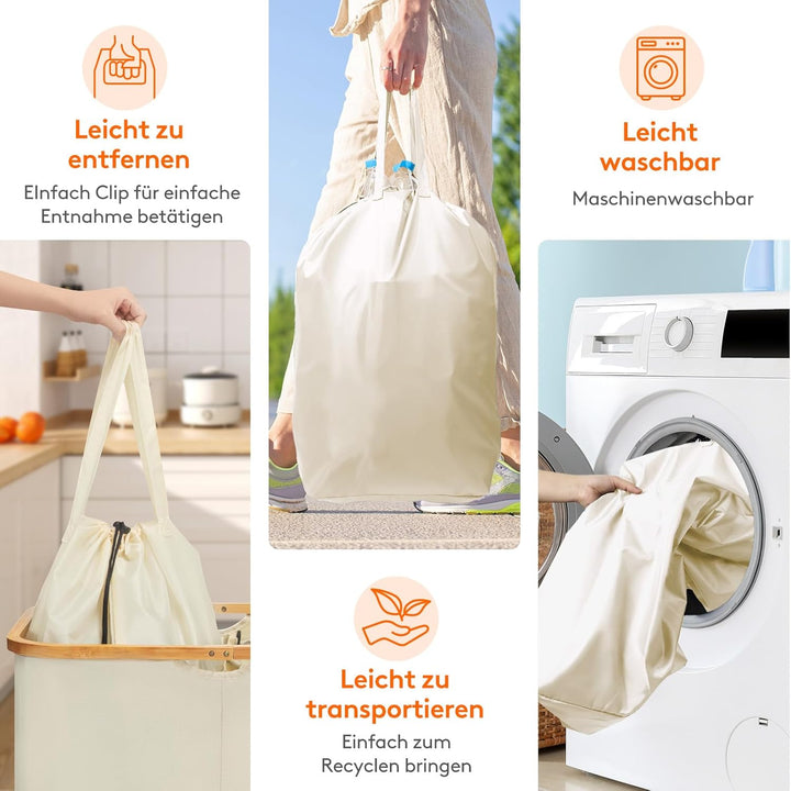 Lifewit 120L Pfandflaschen Sammelbehälter 2 fächer mit Deckel, Gross Pfandflaschen Behälter 2 Traget