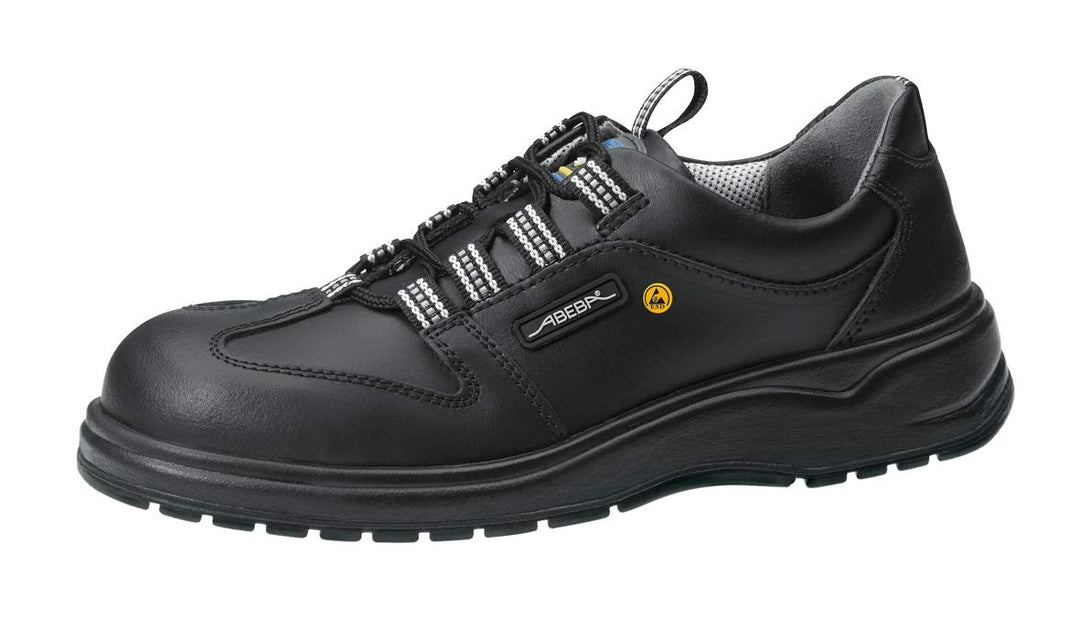 Abeba Schnürer 31038 Schutzschuhe aus Leder, Unisex, Farbe: 42 EU Schwarz, 42 EU Schwarz