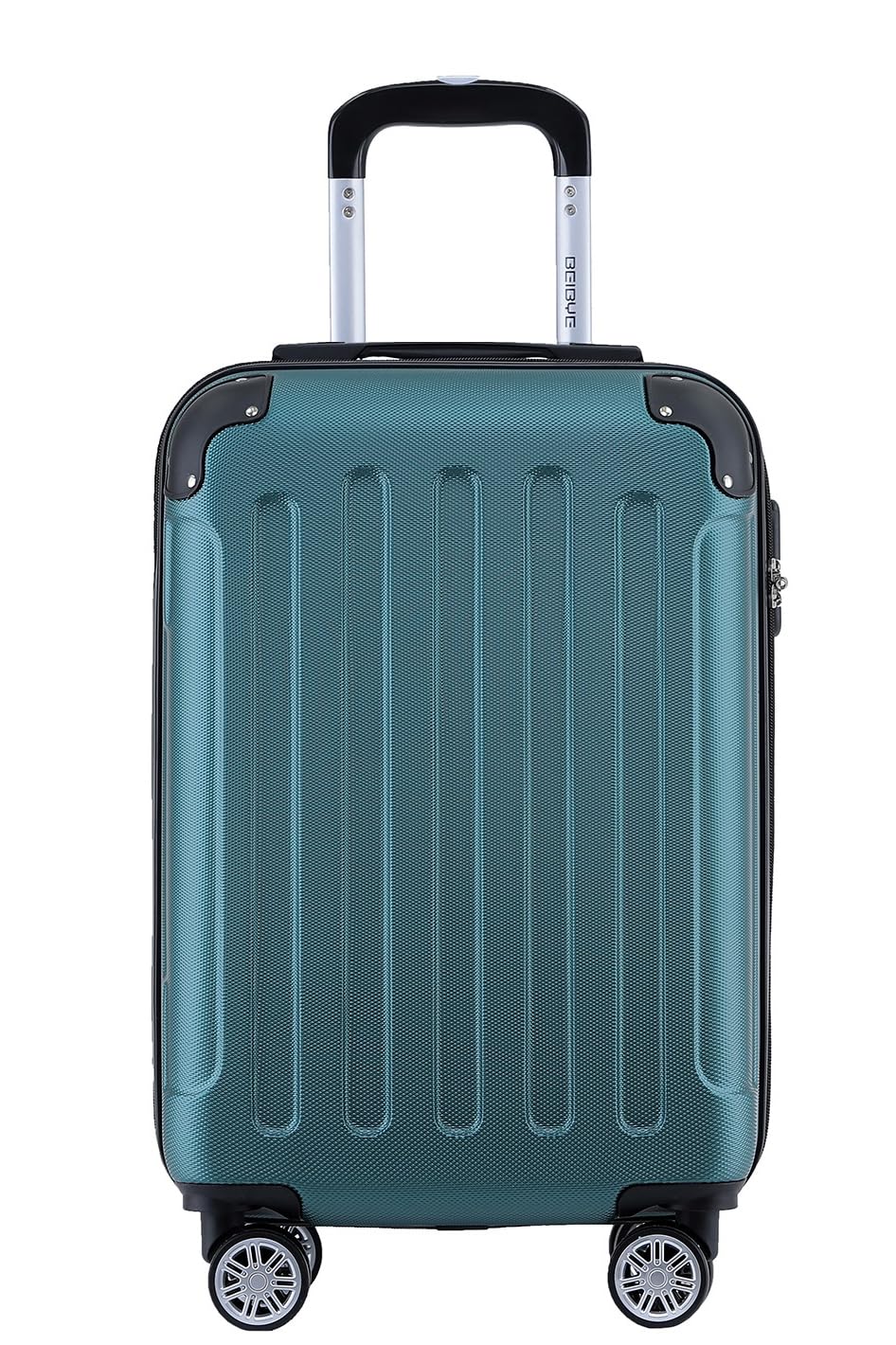 BEIBYE- Hartschalenkoffer Koffer Trolley Rollkoffer Reisekoffer Zahlenschloss 4 Zwilings-Rollen (For