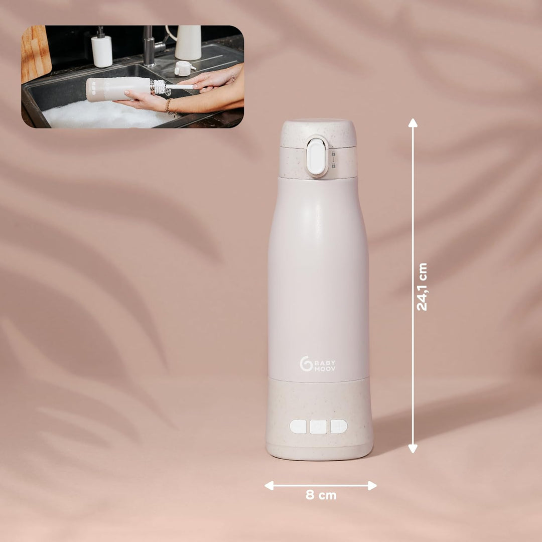 Babymoov Mobiler und kabelloser Flaschenwärmer Moov & Feed - Kapazität 340ml - Wasser oder Muttermil