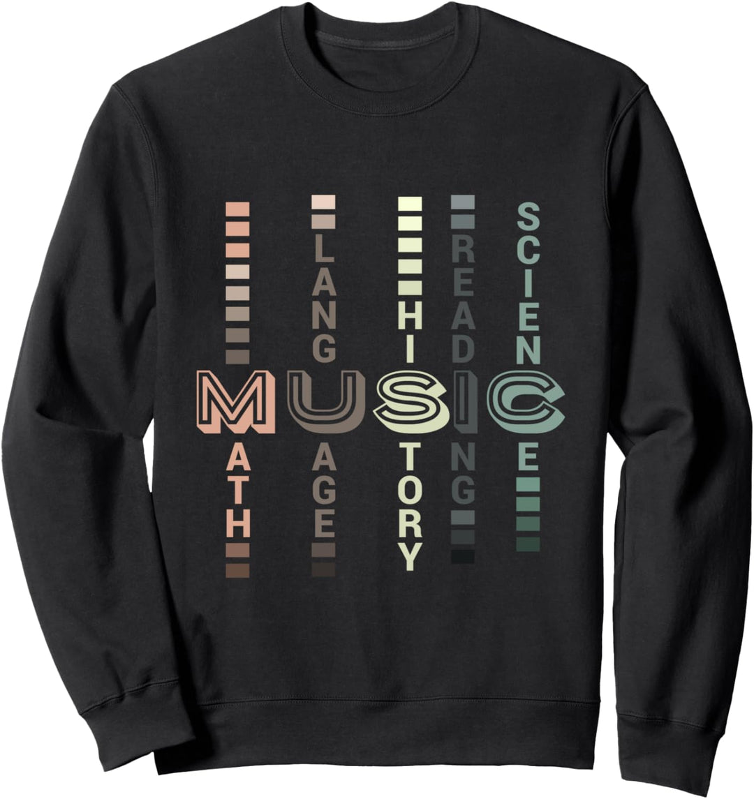 Musiklehrer Mathematik Sprache Geschichte Lesen Wissenschaft Lehrer Sweatshirt